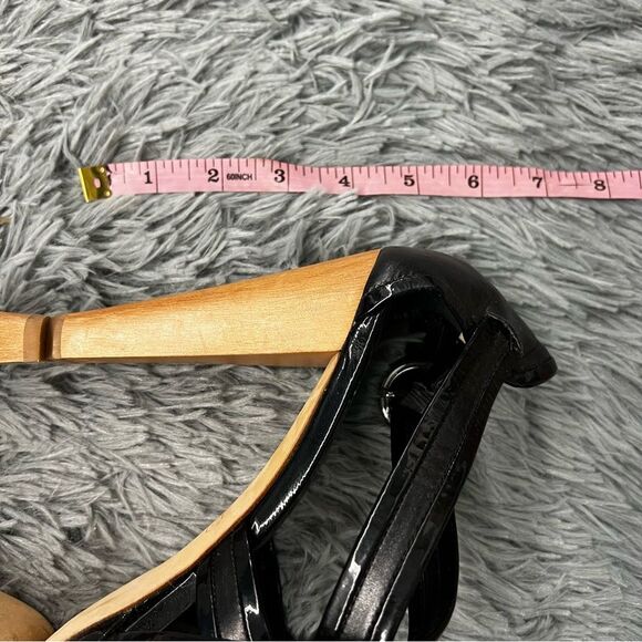 Coach Black Open Toe Heels Size 8.5 - Picture 9 of 10